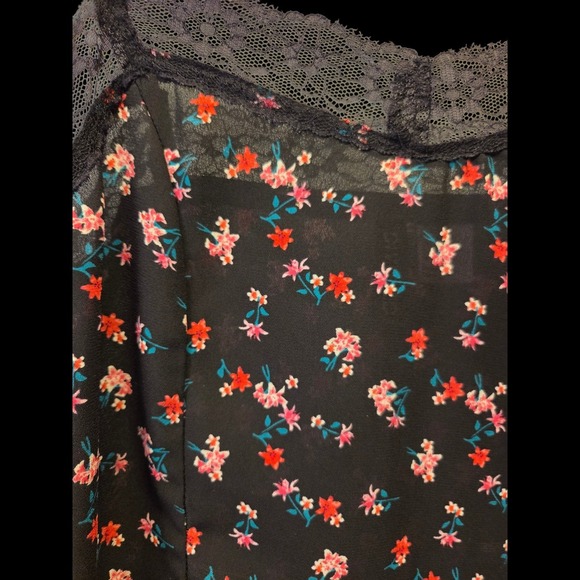 H&M Sz 4 (S) Floral Slip Dress Lace - Picture 3 of 8